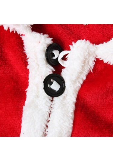 Noel Noel Baba Cosplay Kostümleri Bebek Erkek Kız 4 Adet Kıyafetler Giysileri 0-24 Ay İçin