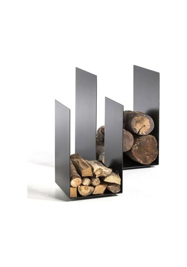 Metal Saclı 2'li Set Şömine Odunluğu