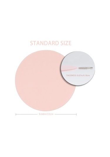 2'li Paket İnce Su Geçirmez Pu Deri Mouse Pad Dikişli Kenarlar Diğer