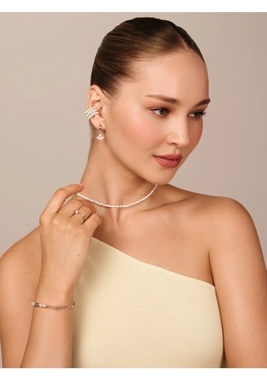 Miestilo 925 Ayar Gümüş Ayarı Ayarlanabilir Mücevher Yüzüğü 242224461 Beyaz