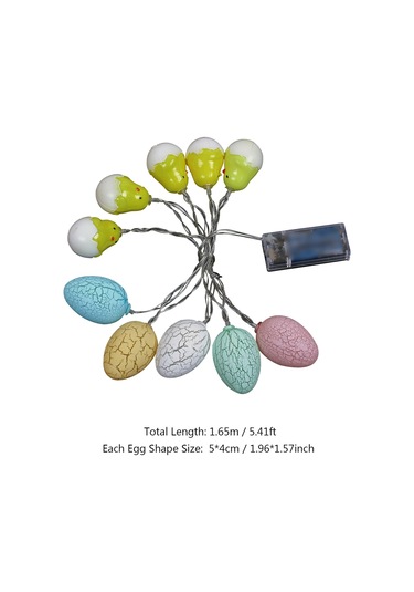 Qingmipy 10 Led Yumurta Şekilli Renkli Pil İle Çalışan Işık Zinciri, İç Mekan Ve Dış Mekan Dekorasyonu İçin Mükemmel Parti Ve Tatil Aydınlatması Çok Renkli