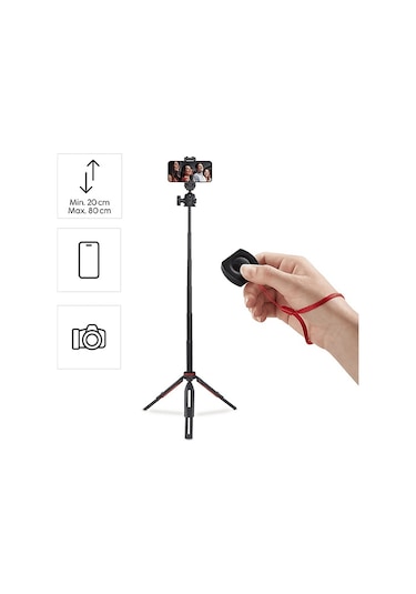 Hama Hm.4679 Solid 80 Cep Telefonu Tripod Siyah