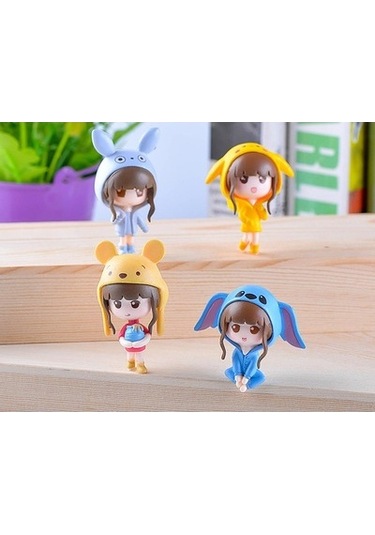 Lijinxu 4 Adet Bahçe Minyatür Heykelcik El Sanatları Mikro