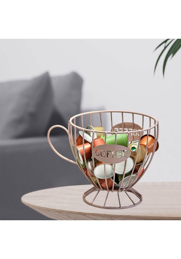 Suntek Kahve Kapsül Düzenleyici Depolama Sepeti Ekran Ev Dekoru Pembe