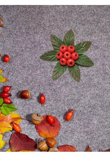 Clayfairy Sonbahar Aronya Broşu 264813252 Yeşil