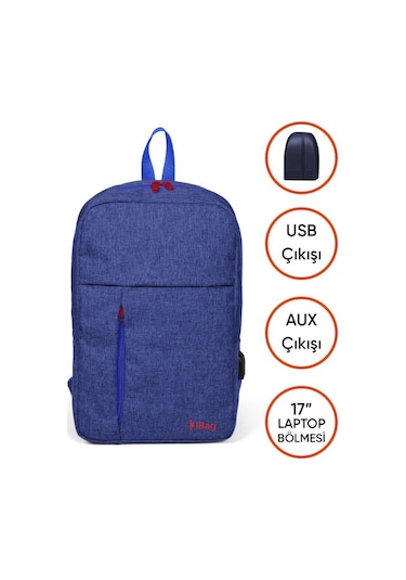 İbag 17 Kırçıllı Lavanta Laptop Sırt Çantası