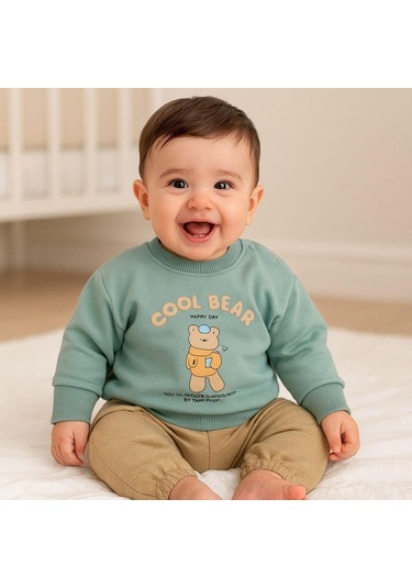 Andorra Cool Bear Detaylı Omuzdan Çıtçıtlı Takım Yesil