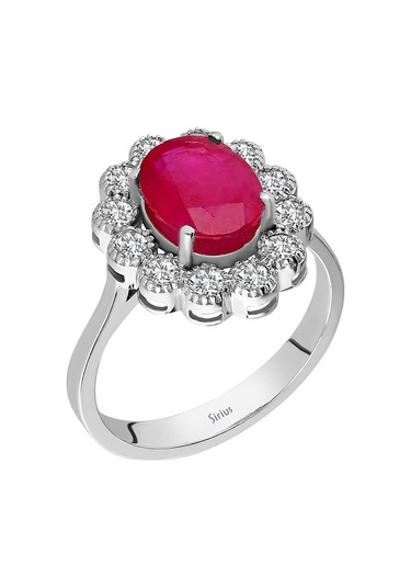 Sirius Pırlanta Ve Oval Yakut Taşlı Umay Yüzük 0842R0001