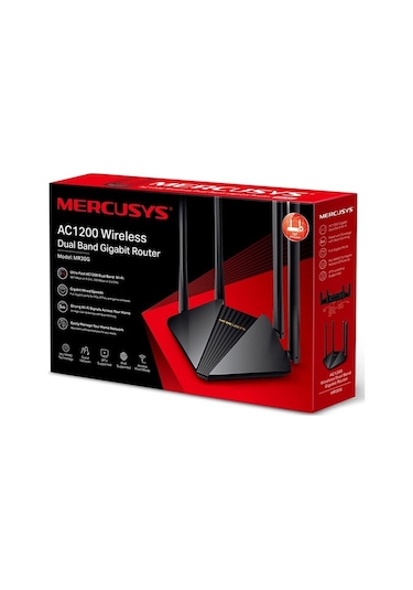 Mercusys MR30G AC1200 Mbps Kablosuz Çift Bantlı Gigabit Router