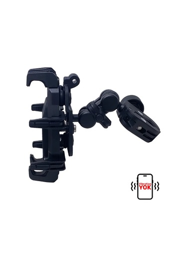 Ct-m21 Telefon Tutucu Titreşim Önleyici Motosiklet Gidon Montajlı 8 Pençeli Siyah Su Geçirmez Siyah