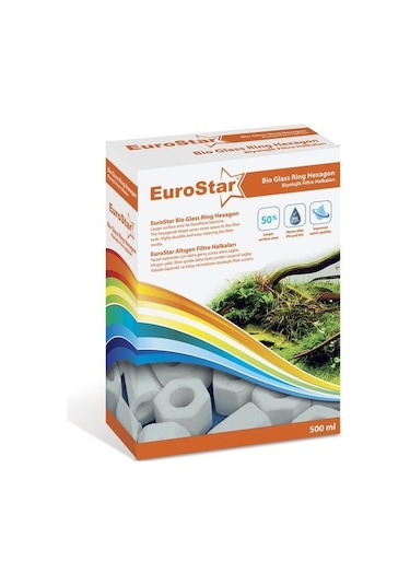 Eurostar Bio Filter Ring Hexagon 500ml Akvaryum Filtre Malzemesi