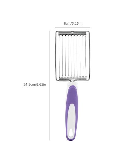 Kosona Güvenli Paslanmaz Çelik Bıçaklı Mutfak Aleti - Dengeli Dilimler İçin Jambon, Peynir, Konserve Kesici Mavi