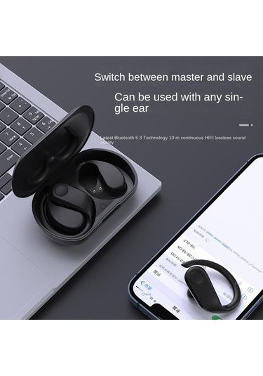 Spor Asılı Kulak - Kablosuz Bluetooth Kulaklık Gürültü Azaltma Enc Ultra - Uzun Pil Ömrü Suya Dayanıklı Uzun Kulağa Zarar Vermez