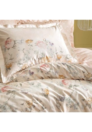 Yataş Bedding Farida Ranforce Çift Kişilik Nevresim Takımı-Somon