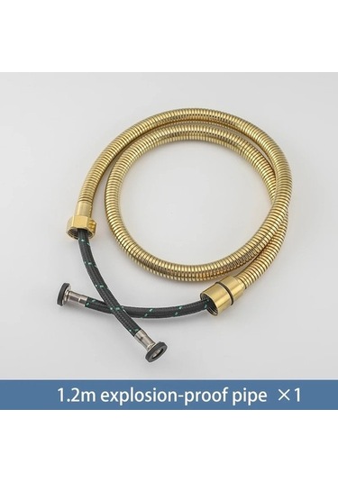 Joyhub Mingjin Shop2 1,2 M Boru Stili Ula Fırçalanmış Altın Şırınga Seti El Bide Püskürtücü Paslanmaz Çelik Tuvalet Bide Musluk Shattaf Vana Jet Seti Hygieower C5wz1c Beyaz