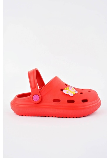 Epaavm - Burnu Kapalı Kırmızı Çocuk Terlik - Kav7516 Kırmızı
