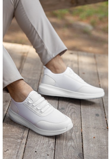 D0126 Günlük Ortopedik Erkek Sneaker Spor Ayakkabı Beyaz