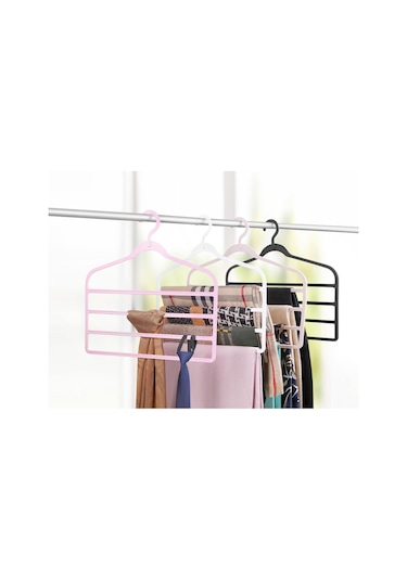 Multiplex Elbise Askısı Çok Katlı 1 Adet 42x37 Royaleks-brns 20894