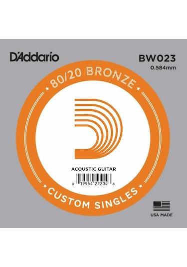 Daddario Bw023 Bronze Akustik Gitar Tek Tel 3 No