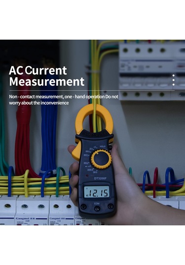 Dijital Kelepçe Metre Multimetre Taşınabilir Ac Dc Voltaj Akım Voltmetre Diyot Direnci Temassız Yangın Teli Tanıma