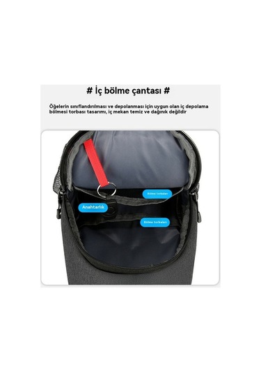 Anxin Shop Yeni Basit Çok Fonksiyonlu Spor Sırt Çantası, Çok Yönlü Banliyö Çantası, Erkek Omuz Çantası, Koyu Taba