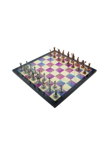 Gifthome Metal Satranç Takımı-seti orta Roma Figürlü Antik Taş v