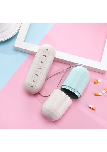 Neevoyu Haftalık Sağlam Kapaklı İlaç Kutusu - 7 Günlük Bölmeli, Taşınabilir, İlaç/altıncıcı Saklama Kutusu, Yemek Dereceli Malzeme, Çift Koruma Beyaz