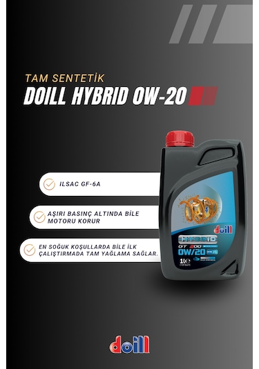 Doill Hybrıd 0w-20 Apı Sp/Rc Tam Sentetik Motor Yağı 1 L
