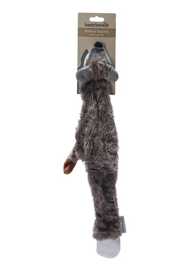 Beeztees Köpek Oyuncağı, Sesli, Tilki, Peluş, Gri, 52x15x2,5cm