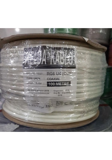100 METRE RG6U 4 CCA FULL HD TELEVİZYON KABLOSU