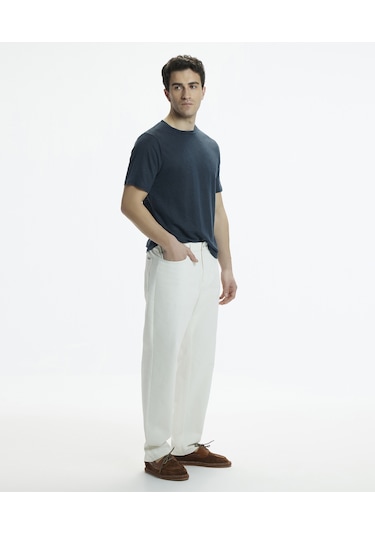 Yargıcı Relax Fit Non-denim Cep Detaylı Pantolon Ekru