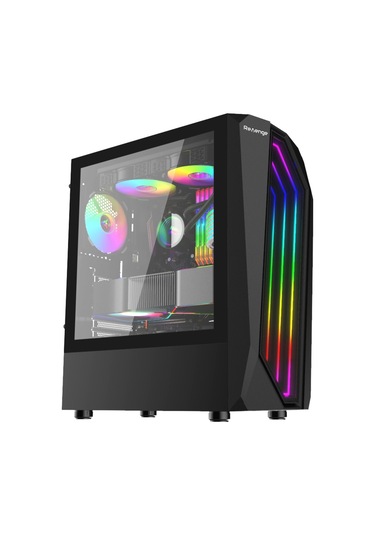Revenge Infinite Space 500W Psu Dahil 3 Rgb Fan Temperli Cam Sonsuzluk Aynalı Gaming Bilgisayar Kasası