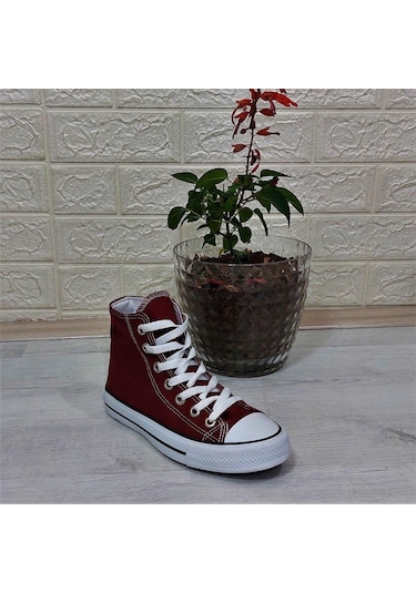 Fiyra 555 Bordo Uzun Unisex Sneaker Keten Spor Ayakkabı 001