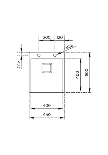 Teka Forlinea Rs15 2B 40.40 (Auto) Tek Hazneli Tezgahüstü/Tezgahasıfır (Flush) Paslanmaz Çelik Eviye - 115000019