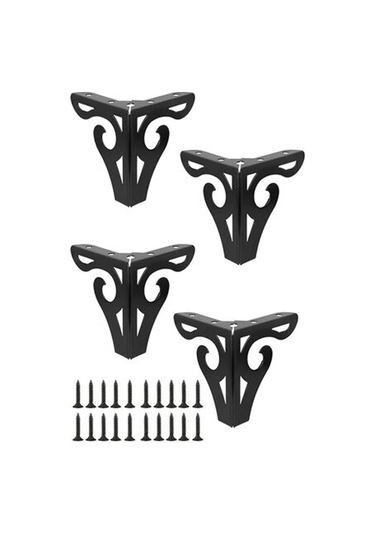 Üçgen Saç Tokası Tasarım Mobilya Ayakları, Krom Kaplamalı Ağır Hizmet Tipi Demir Destekler, Kaymaz Tasarımlı, Kanepeler Ve Dolaplar İçin Kolay Kurulum, 4'lü Set Diğer