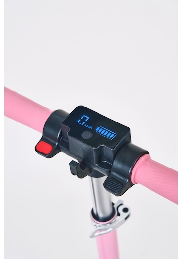 Elektrikli Çocuk Scooter 130w 3 Kademe Hız Ayarlanabilir Gidon Uzun Menzil Koruma Seti Hediye Pembe