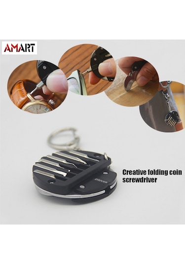 Ccgloball Çok Fonksiyonlu Cep Araçları Mini Katlanır Tornavida Pense Kesici Madeni Para Anahtarlık