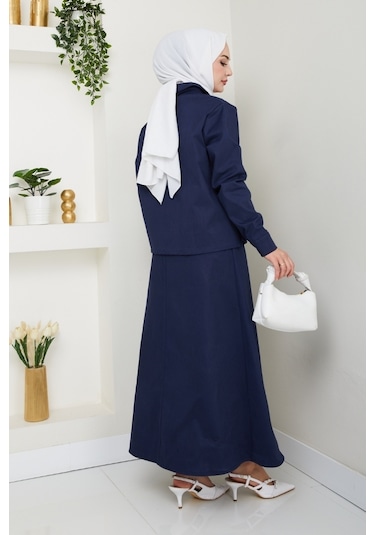 Körük Cepli Gömlek Etek İkili Takım 1551 - Lacivert Lacivert