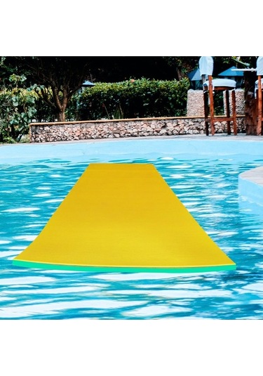 Ganzhoushop Yüzer Yeşil Suntek Su Geçirmez Şamandıralar Havuz Şamandıra Sal Mat Sarı - Yeşil