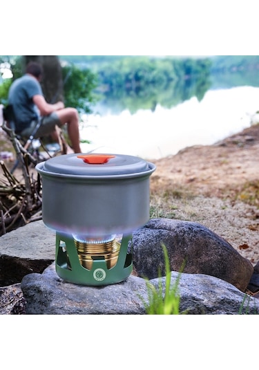 Sones Cstur Y2218 Açık Ultralight Alüminyum Soba Kamp Balıkçılık Taşınabilir Sıvı Alkol Sobalar Bronz