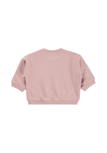 Civil Baby Civil Basic Kalp Etiketli 6-18 Ay Sweatshirt - Pembe Pudra Pembesi
