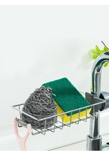 Lunext Lavabo Musluğu İçin Sünger Tutucu 418848475 Gri