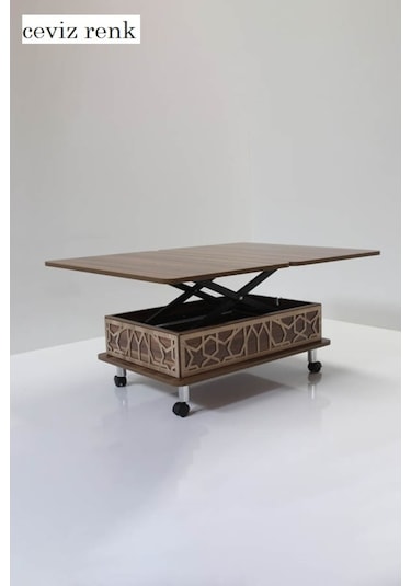 Kolexonline Akıllı Sihirli Sehpa 3 Kademeli Orta Sehpa Yemek Masa