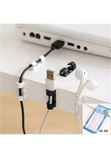 Kablo Sabitleyici Klipsler 60 Adet Kablo Düzenleyici Duvar Fayans Cam Kablo Tutucu Yapışkanlı Klips