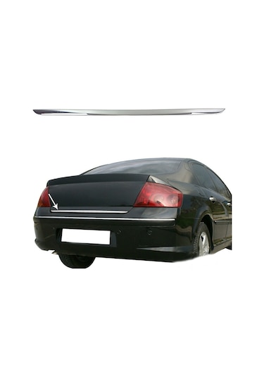 Peugeot 407 Krom Bagaj Alt Çıta Formlu 2005 Üzeri Paslanmaz Çelik