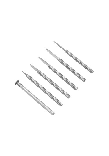 Döner Alet İçin Ahşap Oyma Matkap Ucu Seti - Ahşap El Sanatları Ve Taşlama İçin 6 Parça Gravür Matkap Aksesuarları