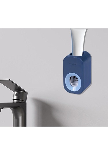 Suntek Magideal Ev Banyo Otel C İçin Otomatik Diş Macunu Dispenseri Mavi