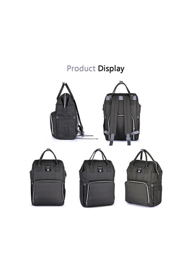 Novahub Moveevo Su Geçirmez Polyester Bebek Bezi Çantası - Kıyafetler Koruması Siyah