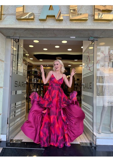 Elbise Empırme Katkat Evafashion Fuşya