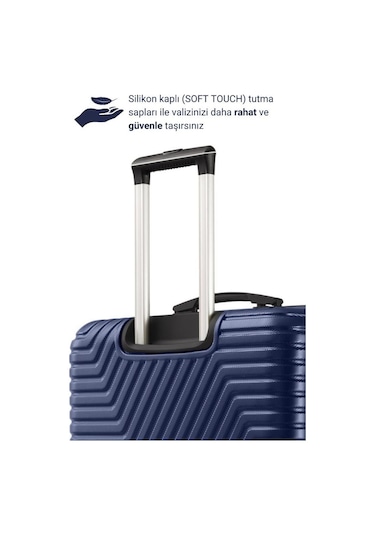 G&d Polo Suitcase Abs 3'lü Lacivert Lüx Valiz Seyahat Seti 600.04-set Lacivert